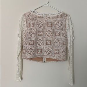 Endless Rose Lace long sleeve crop top